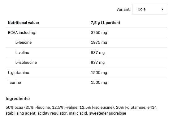 BCAA MAX Support 2:1:1 AllNutrition 250 грама